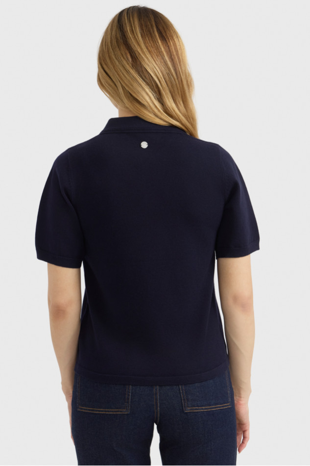 Cherry Polo Pullover - Marine