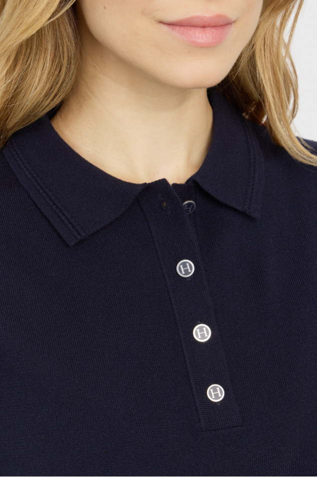 Cherry Polo Pullover - Marine