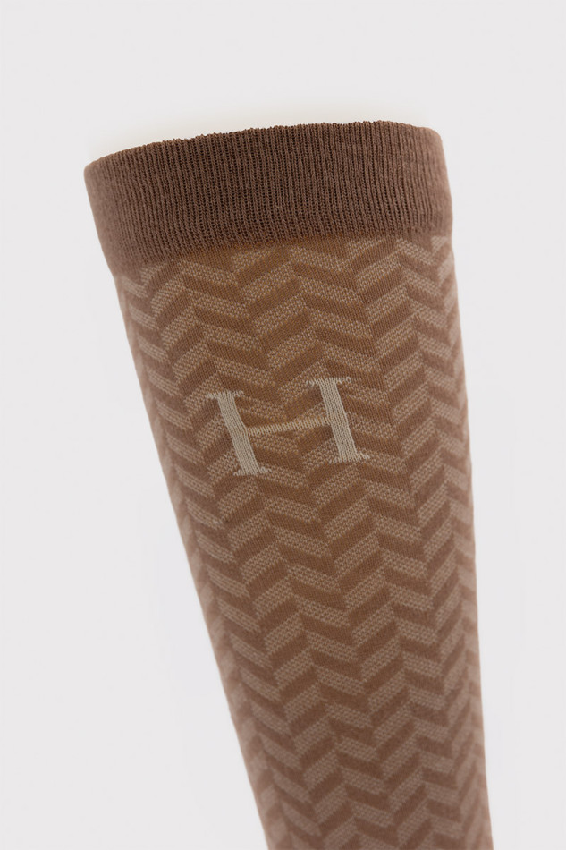 Carly Socks (x3) - Vigne/Marine/Chevron