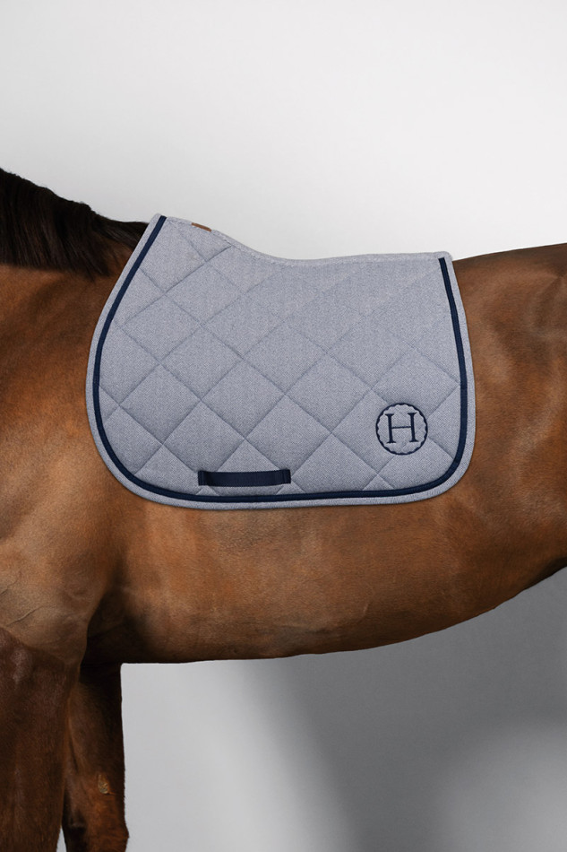 Charma Saddle pad - Chevrons Navy