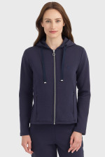Clarianne sweat com fecho de correr - Azul-marinho Clarianne sweat com fecho de correr - Azul-marinho