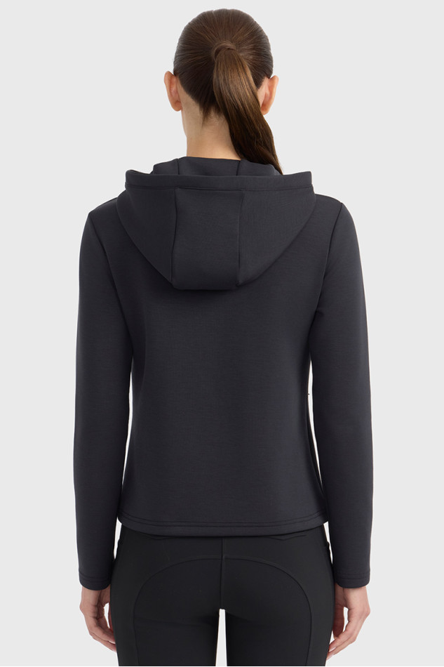Clarianne sweat com fecho de correr - Preto Clarianne sweat com fecho de correr - Preto