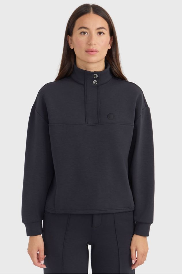 Cassandre Sweat 1/2 Zip - Nero