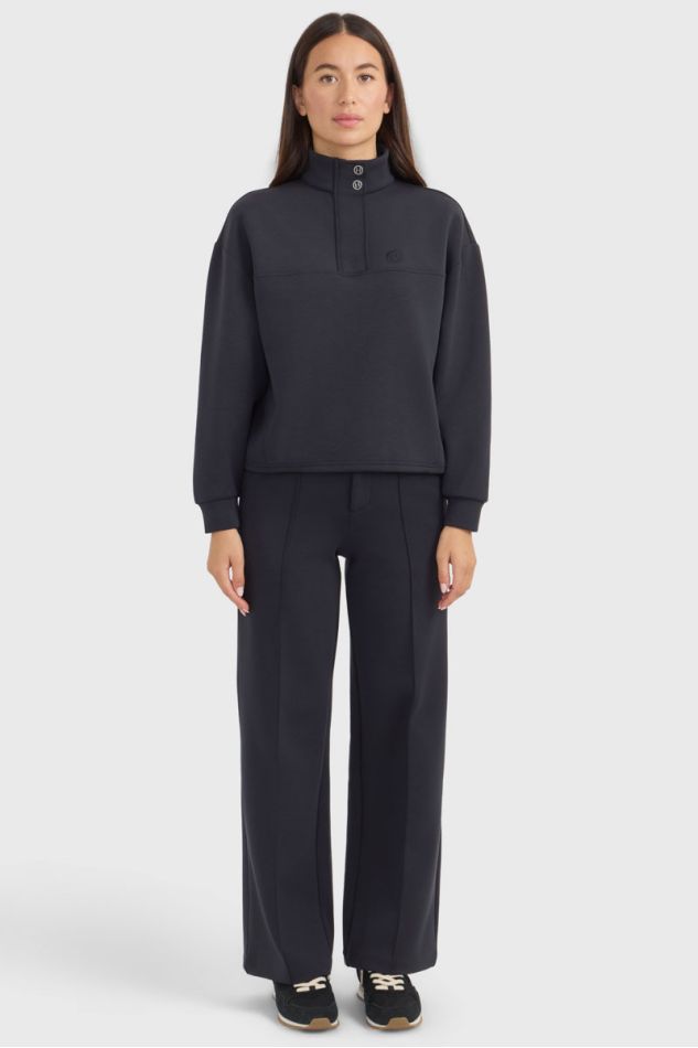 Cassandre Sweat 1/2 Zip - Nero