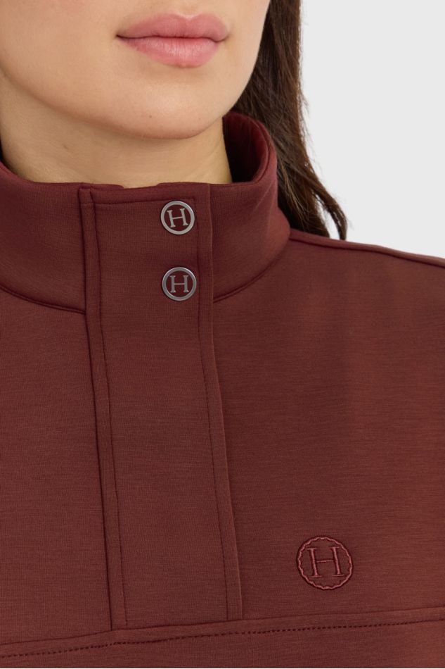 Cassandre Sweat 1/2 Zip - Vigne
