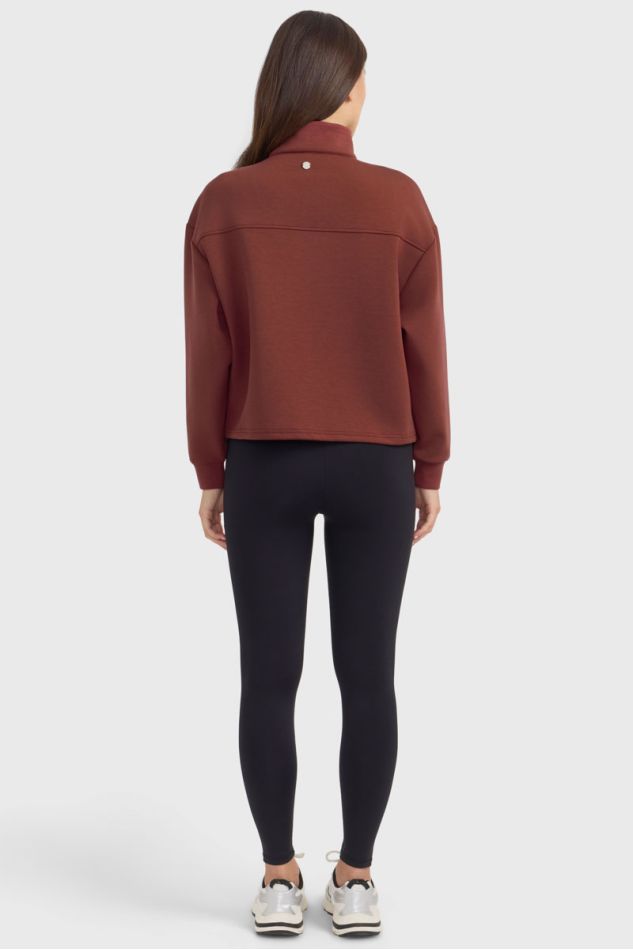 Cassandre Sweat 1/2 Zip - Vigne