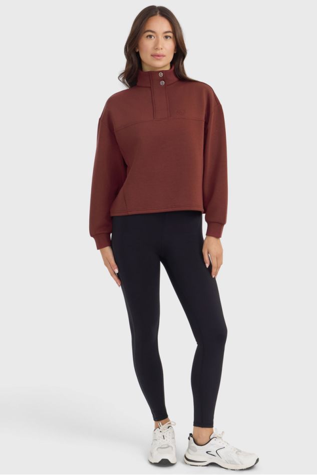 Cassandre Sweat 1/2 Zip - Vigne