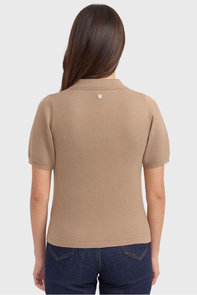 Cherry camisola over polo - Moka