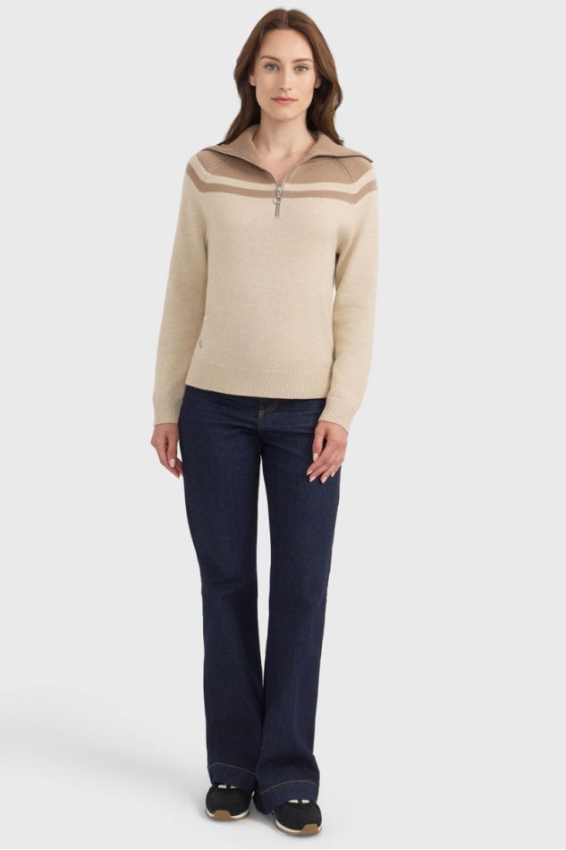Claira Maglione collo alto - Crema