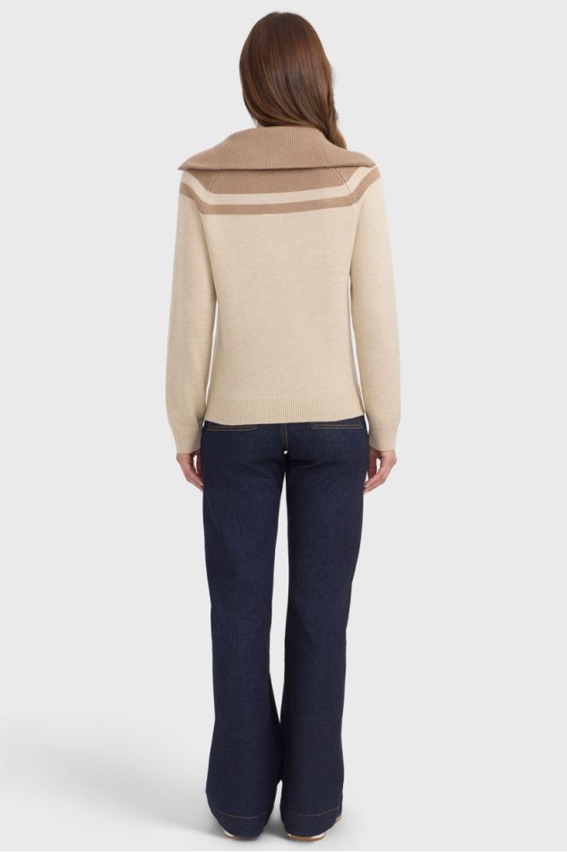 Claira Maglione collo alto - Crema