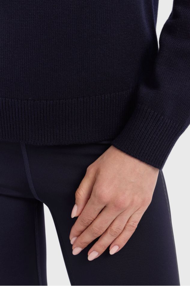 Claira Pull col montant - Marine Claira Pull col montant - Marine