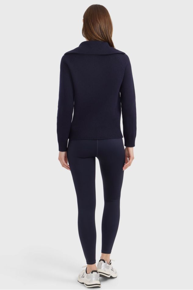 Claira Pull col montant - Marine Claira Pull col montant - Marine