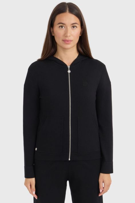 Amelie felpa zippata a maglia - Nero