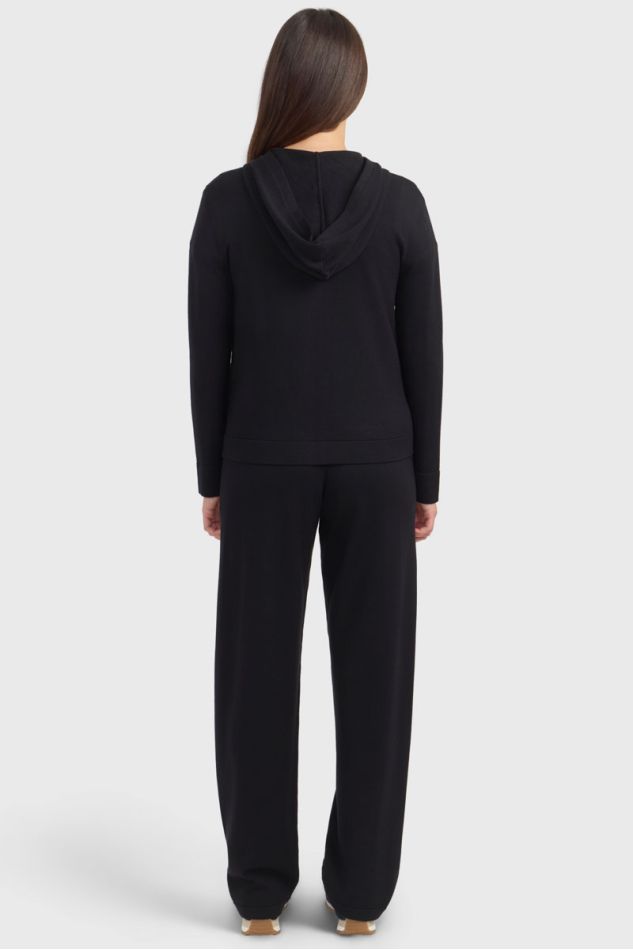 Amelie felpa zippata a maglia - Nero