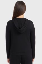 Amelie Sweat com fecho de correr em malha - Preto Amelie Sweat com fecho de correr em malha - Preto