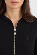 Amelie Sweat zippé maille - Noir Amelie Sweat zippé maille - Noir