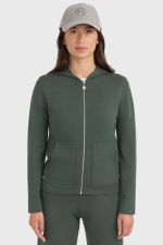 Amelie Sweat com fecho de correr em malha - Trevo Amelie Sweat com fecho de correr em malha - Trevo