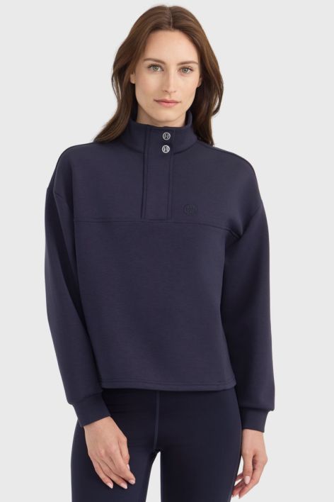 Cassandre Felpa 1/2 Zip - Blu marino