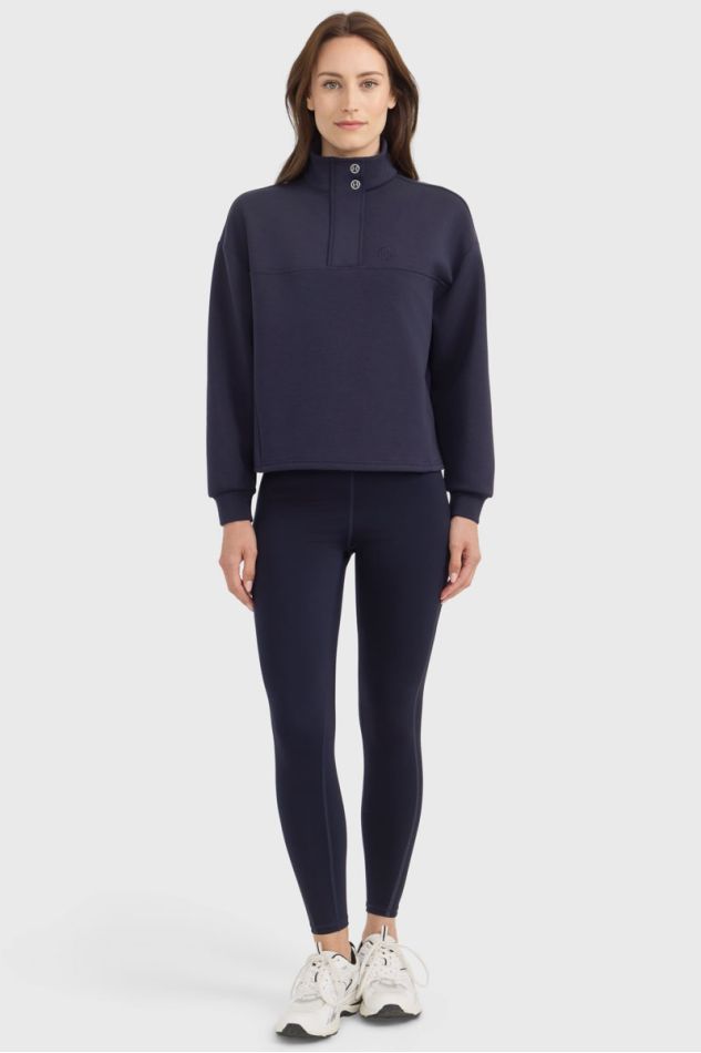 Cassandre Felpa 1/2 Zip - Blu marino Cassandre Felpa 1/2 Zip - Blu marino