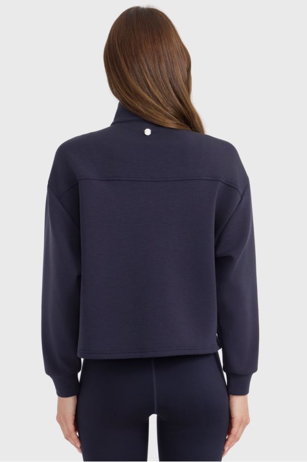 Cassandre Sweat 1/2 Zip - Marine Cassandre Sweat 1/2 Zip - Marine