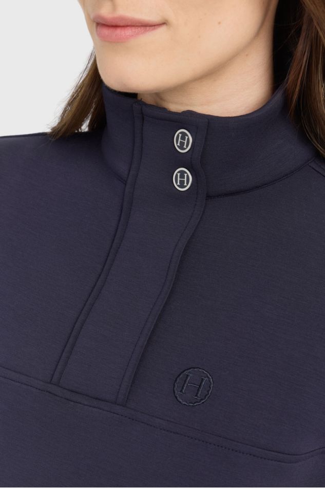 Cassandre Sweater 1/2 Rits - Marineblauw