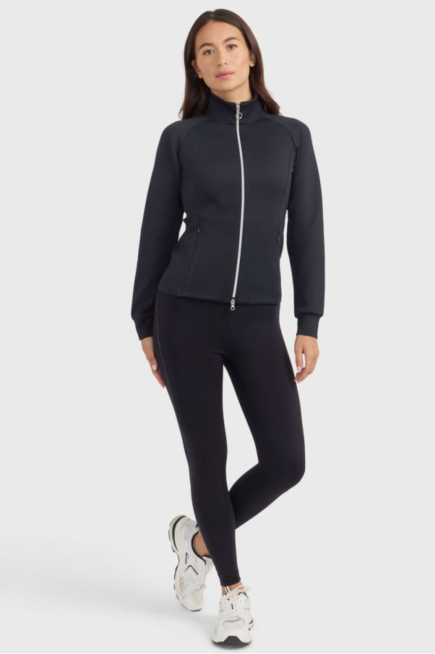 Clotilde Sudadera Técnica con Cremallera - Negro Clotilde Sudadera Técnica con Cremallera - Negro