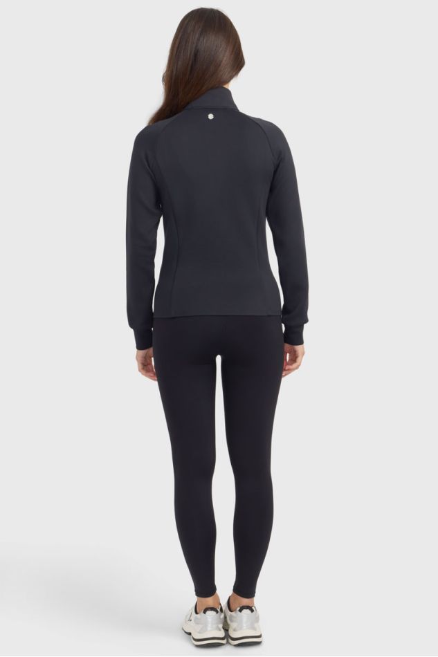 Clotilde Felpa Tecnica con Zip - Nero