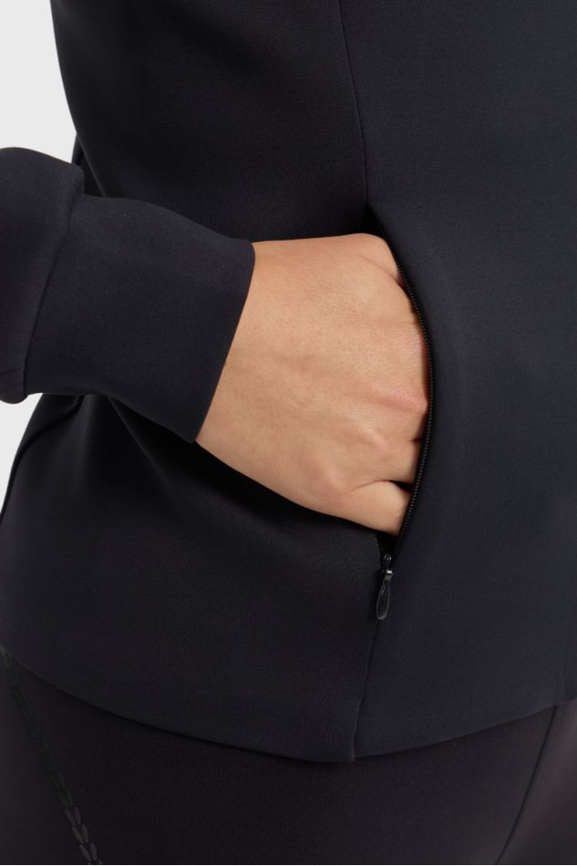 Clotilde Felpa Tecnica con Zip - Nero