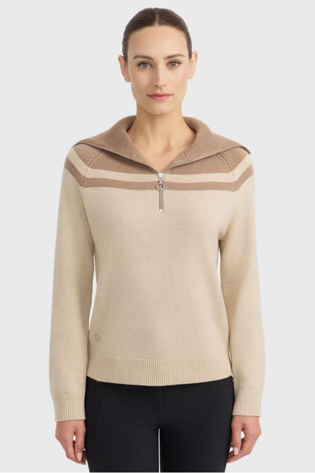 Claira Maglione a collo alto - Creme