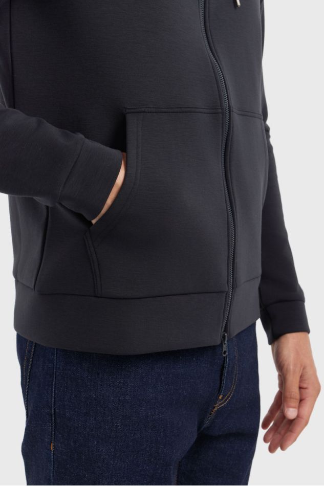 Connor Technisches Sweatshirt mit Rei&szlig;verschluss &ndash; Schwarz