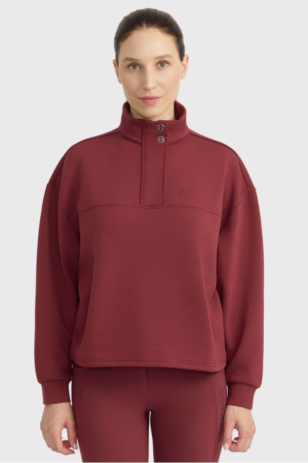 Cassandre Sweat 1/2 Zip - Vigne