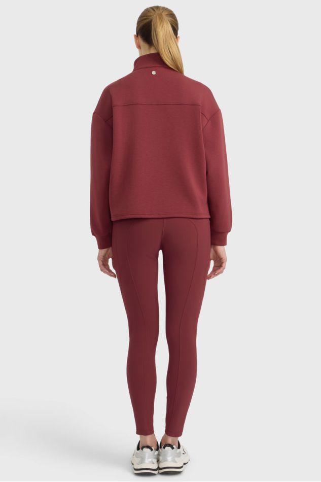 Cassandre Sweat 1/2 Zip - Vigne