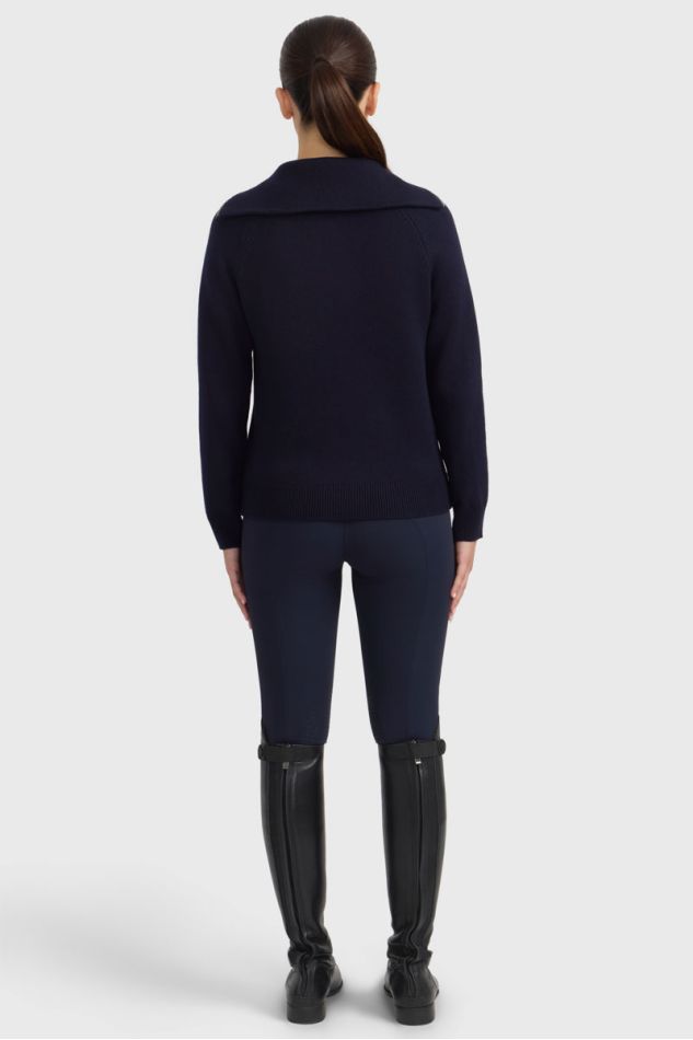 Claira Pull col montant - Marine Claira Pull col montant - Marine