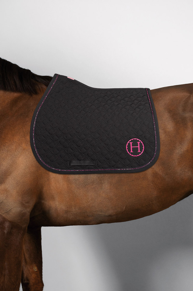 Sapphire Saddle Pad - Black/Pink
