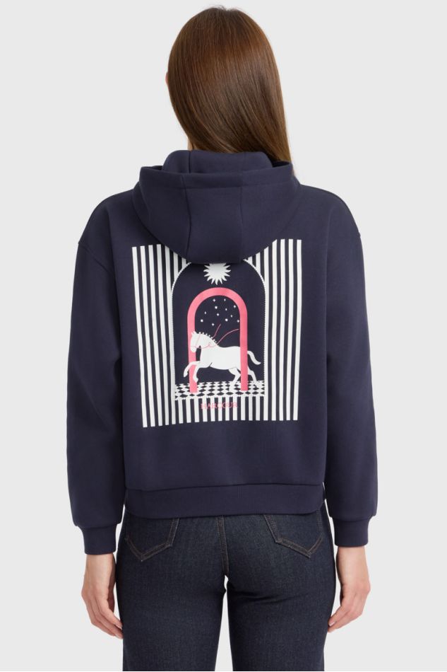 Hart-sweatshirt - marineblauw