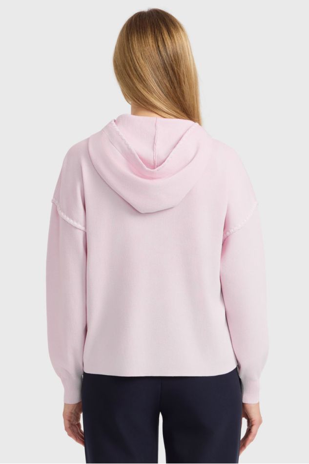Plume sweatshirt com capuz - rosa-p&oacute;
