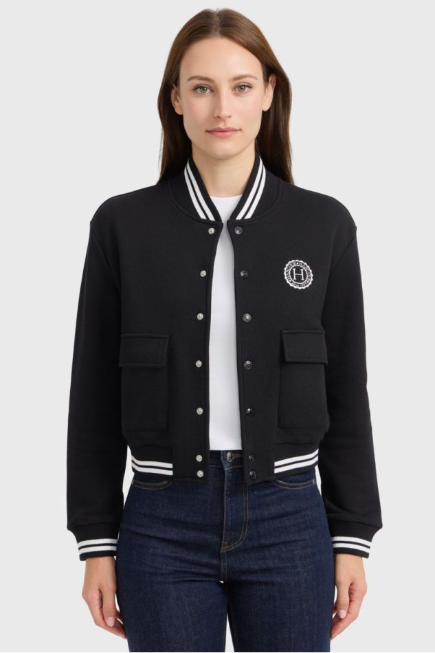 Agathe Damen-Bomberjacke &ndash; Schwarz (Black)