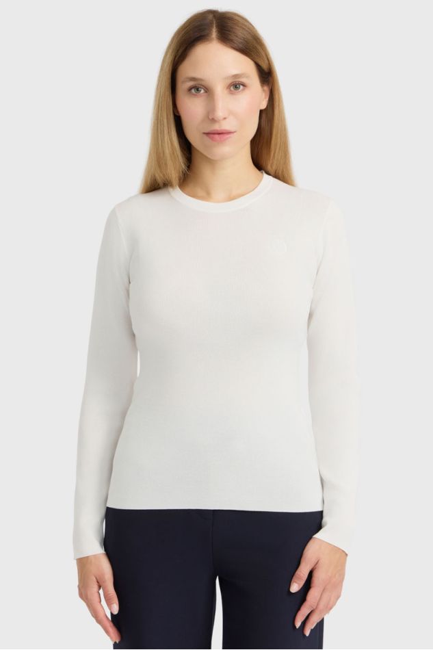 Tzimo women's long-sleeve T-shirt - White (White) Tzimo women's long-sleeve T-shirt - White (White)