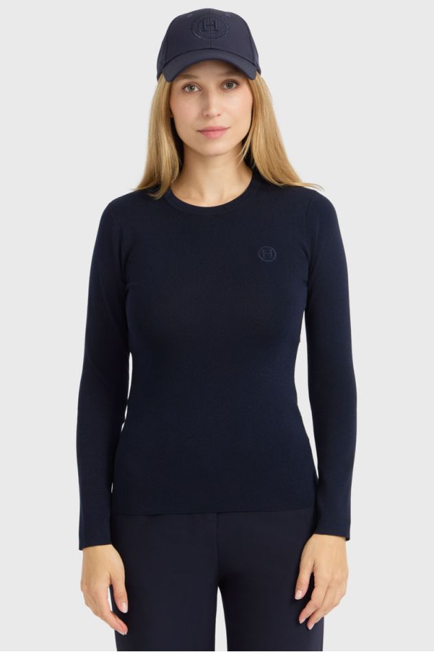 Tzimo women's long-sleeve T-shirt - Navy (Navy)