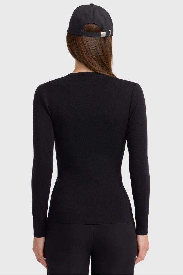 T-shirt a maniche lunghe da donna Tzimo - Nero (Nero)