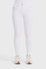 Jaipur fleece rijbroek voor dames met Fix System Grip - wit (white) Jaipur fleece rijbroek voor dames met Fix System Grip - wit (white)