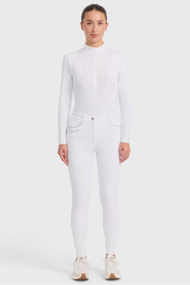 Jaipur fleece rijbroek voor dames met Fix System Grip - wit (white) Jaipur fleece rijbroek voor dames met Fix System Grip - wit (white)