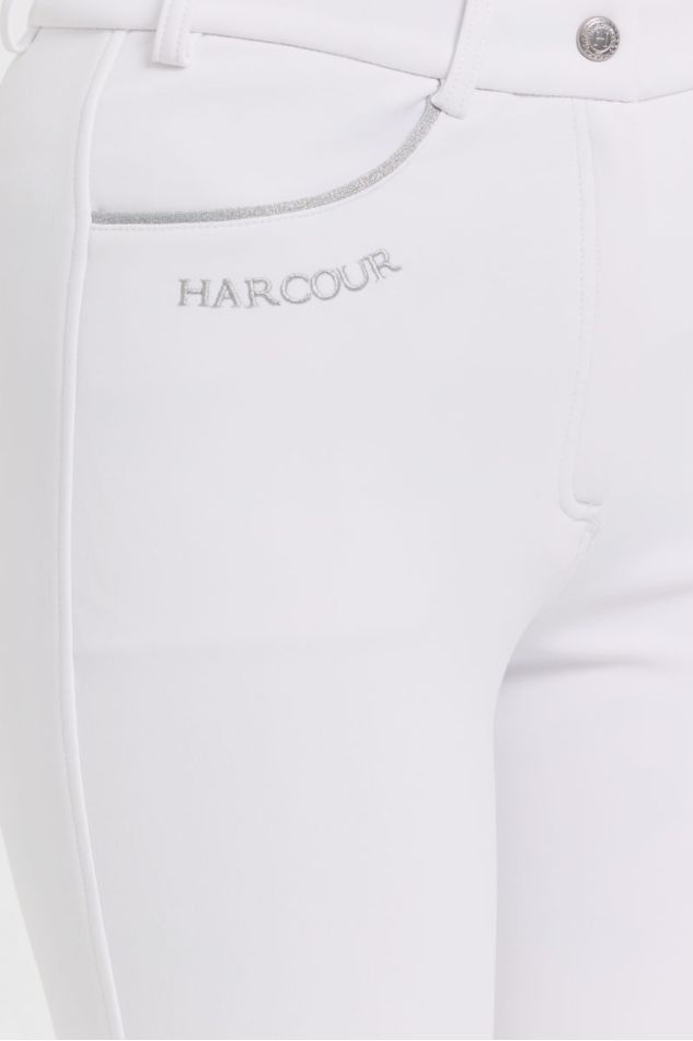 Jaipur Women's Fleece Riding Trousers with Fix System Grip - White (white)