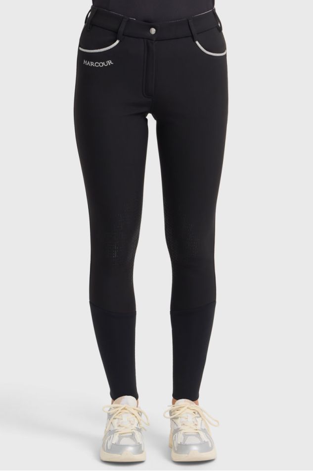 Jaipur Fleece-Reithose - Schwarz
