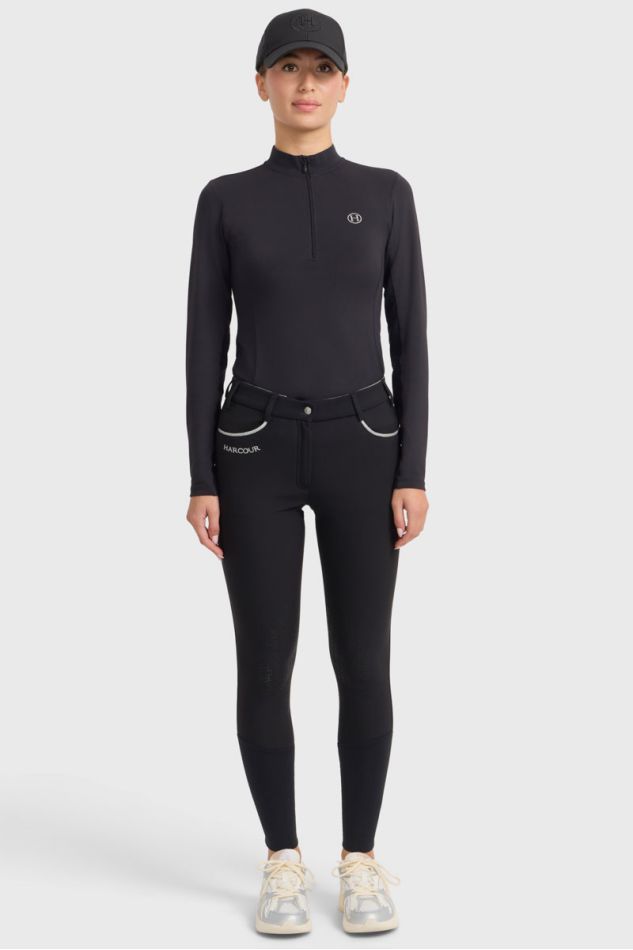Jaipur Fleece-Reithose - Schwarz