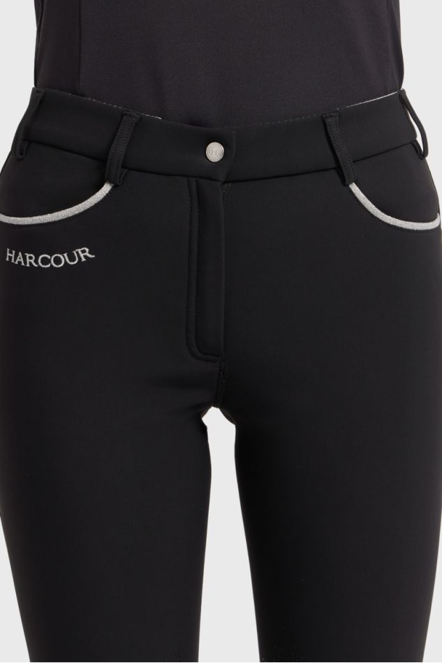 Jaipur Fleece-Reithose - Schwarz