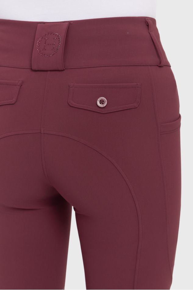 Luce Pantalones de equitacion - Berenjena