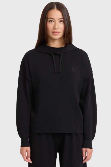 Plume Kapuzenpullover – Schwarz