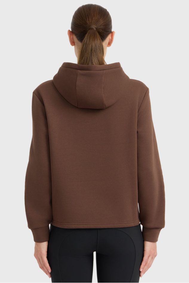 Sweatshirt com capuz Celia - Castanho Sweatshirt com capuz Celia - Castanho