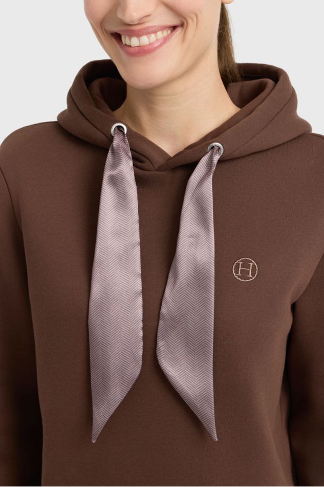 Sweatshirt com capuz Celia - Castanho Sweatshirt com capuz Celia - Castanho